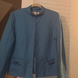 Tahari Lined Linen Jacket